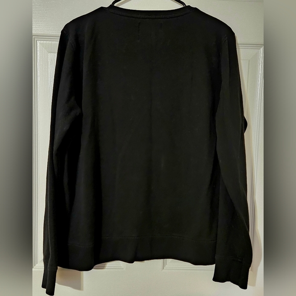 Victoria's Secret Black Sweatshirt w Pink Letters, L - Picture 2 of 4